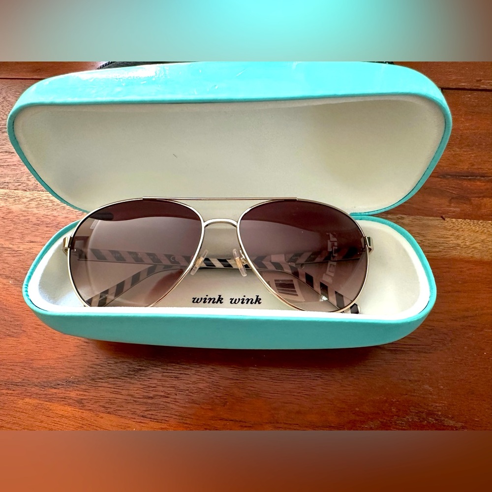 Kate Spade Aviator Sunglasses with Case - Brand New with tags